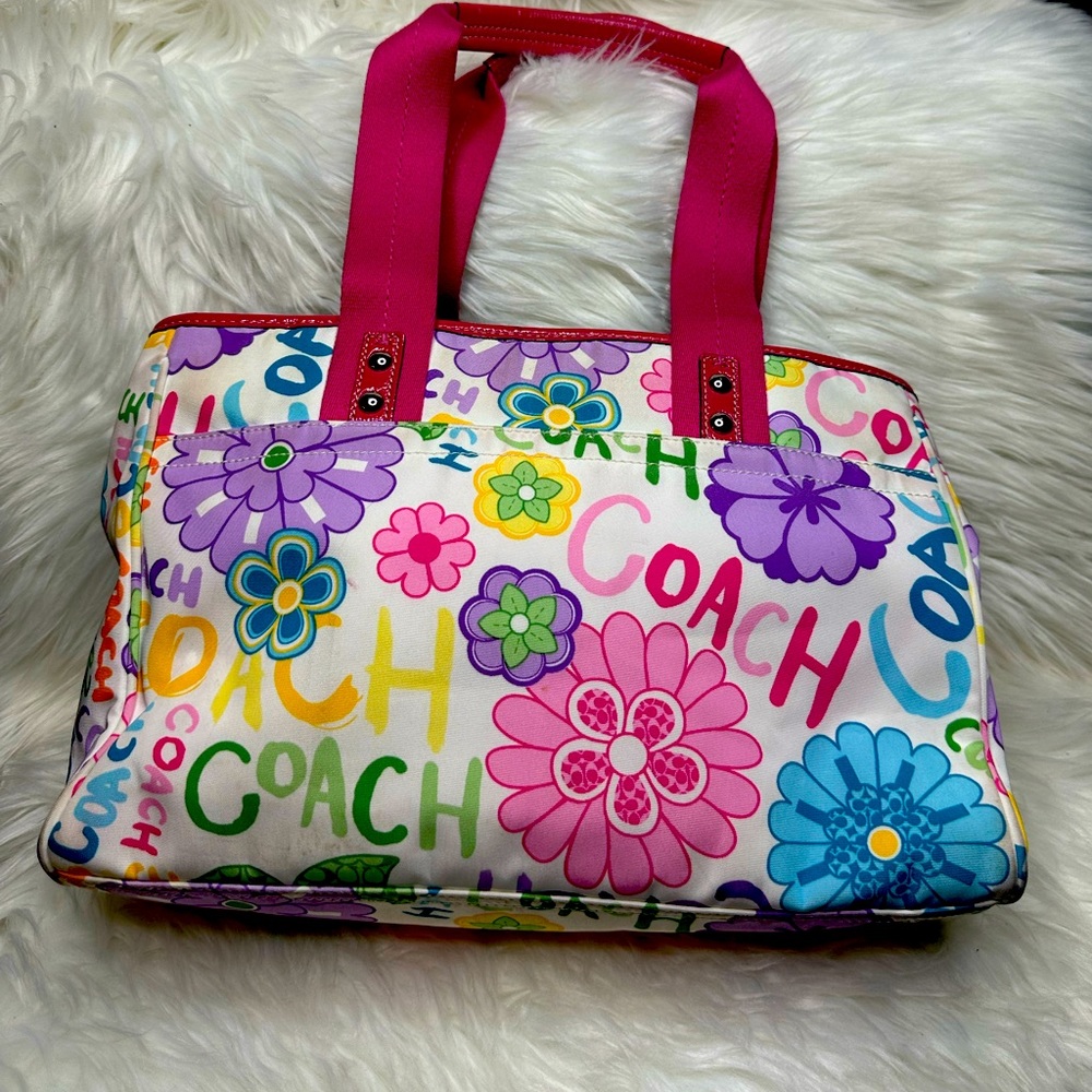 Authentic Coach medium flower tote bag - Picture 3 of 7